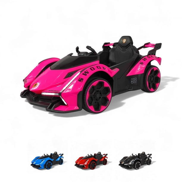 Montable Eléctrico The Baby Shop - go kart eléctrico, control remoto, 12v, luz, sonido Rosa -