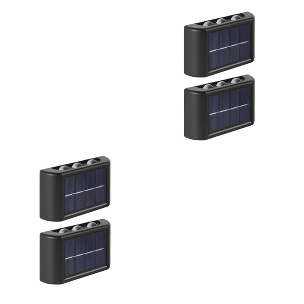 Inteprter 2 piezas de luz de pared con energía Solar, interruptor de encendido/apagado impermeable portátil, lámpara recargable con luz Type3 NO3