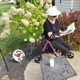 thumbnail image 3 of Rollator  Aluminum  Height Adjustable  Pink, 3 of 8