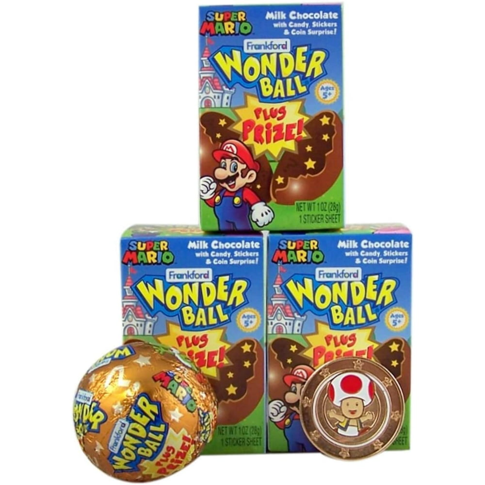 Frankford Super Mario Milk Chocolate Wonderball with Candy and Surprise