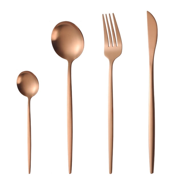 Juego de cubiertos para 2, juegos de utensilios de acero inoxidable, juegos de cubiertos, tenedores, cucharas y cuchillos para cocina casera