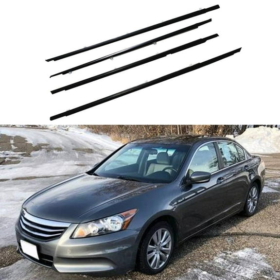 munirater Chrome Weatherstrip Window Moulding Trim Seal Belt Replacement for 2008-2012 Honda Accord