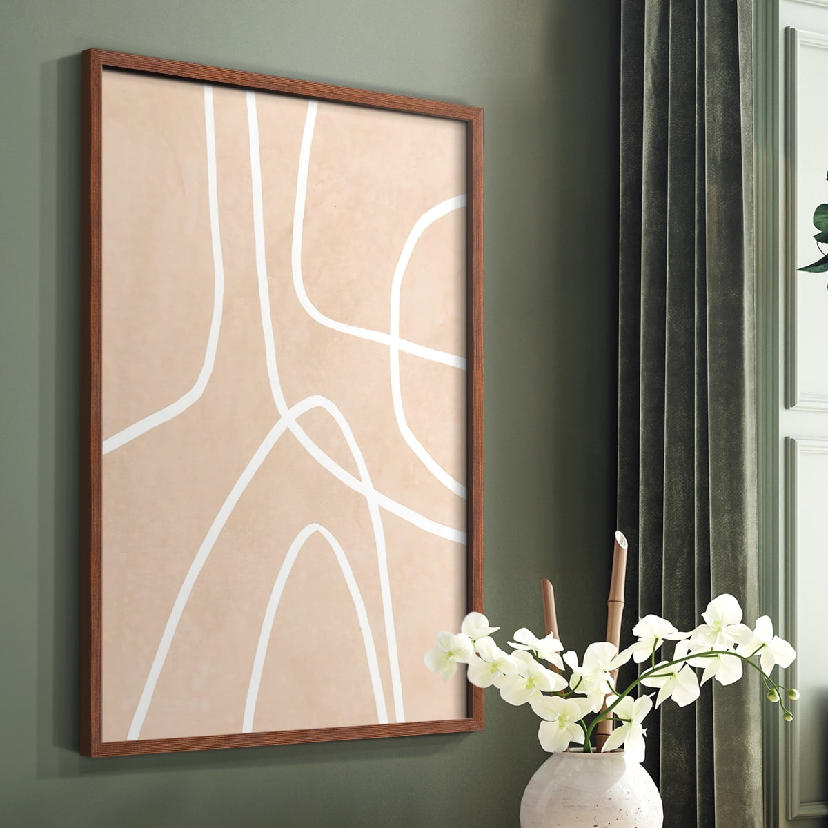 Clean Contour I in Paper Solid Wood 8 x 10 Framed Print