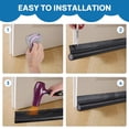 thumbnail image 6 of FGY Door Draft Stopper 38 Inch Adjustable Foam Door Draft Blocker with Adhesive One Sided, Reduce Noise, Cold Air, Wind, Fit for Interior/Exterior Doors (Black), 6 of 6