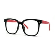 Kid Girls Flexible Rubber Hipster Horn Rim Blue Light Filter Computer Glasses Black Red