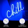 thumbnail image 4 of CADODIS Chill Neon Sign LED Light Bedroom Man Cave Bar Wedding Party Room Decor USB Powered Dimmable King Light up Sign Kids Teen Boys Room, 4 of 5