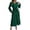 Green, variant on Wdgfv Ruffle Maxi Dress for Women, Pleated A Line Flowy, Business Casual, Holiday Modest Long Sleeve Smocked Spring