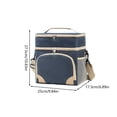 thumbnail image 3 of Portable Lunch Cooler Bag Insulated Lunch Box With Strap Handle Thermal Food Storage Tote Office Travel Picnic Camping Outdoor Carrying Organizer Reusable Meal Carrier, 3 of 7