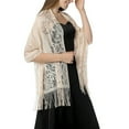 thumbnail image 1 of Women Scarf Solid Color Lace Ladies Crochet See Through Bride Shawl Wrap for Wedding, 1 of 10