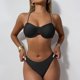 thumbnail image 5 of Traje de baño para mujer, bikini estampado con tirantes y escote en V, conjunto de traje de baño de tres piezas, trajes de baño para mujer, 5 of 7