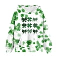 thumbnail image 5 of Girls Long Sleeve Hoodie Cute Four Leaf Clover Graphic Pullover Sweatshirt Kids Daily Casual Activewear St Patricks Day Clothes for Teen, 5 of 5