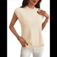 thumbnail image 1 of Suéteres de Cuello Alto para Mujer, Chalecos, Blusas Informales de Negocios y Moda, Conjuntos de Otoño. Albaricoque M, 1 of 9