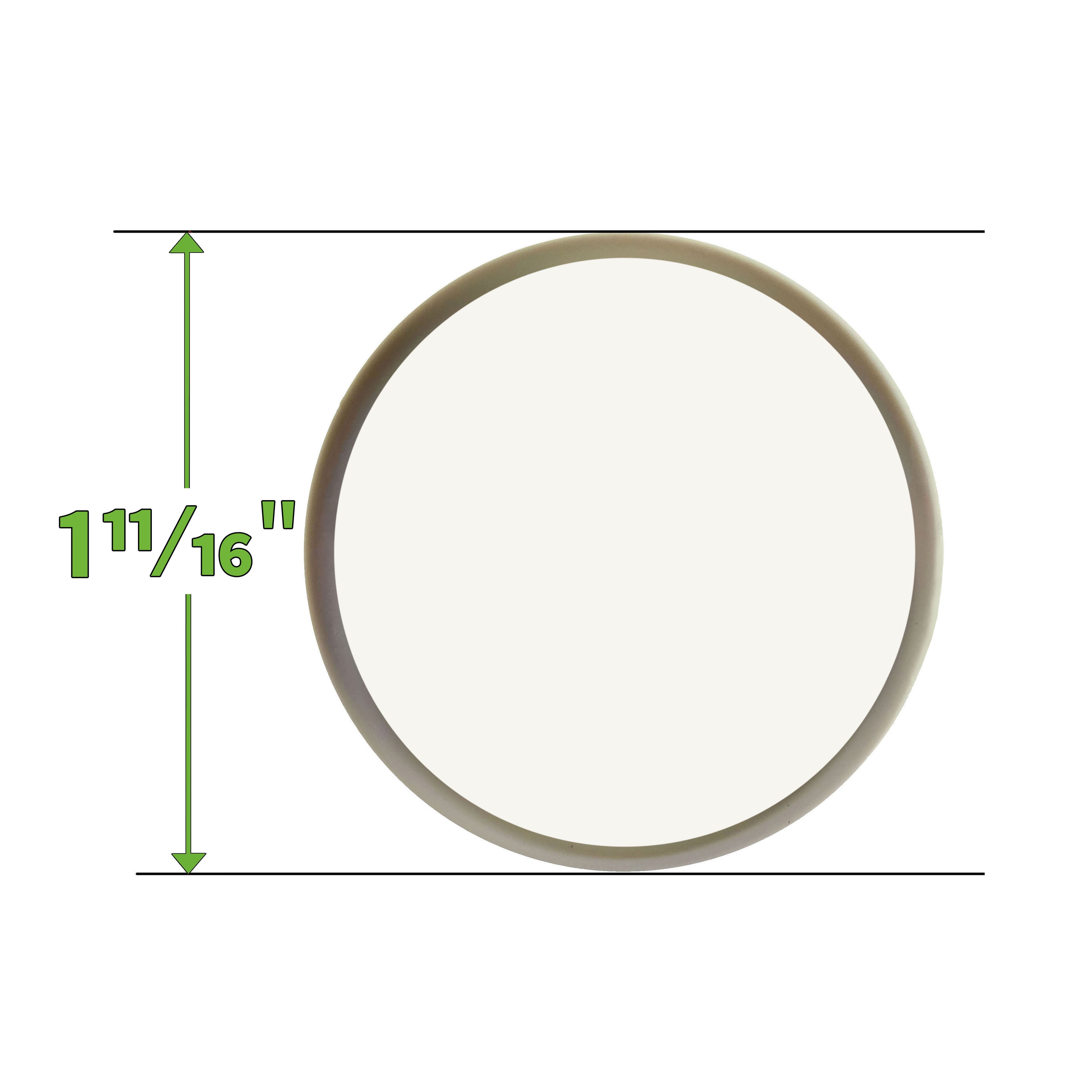 Super Sliders 1-11/16 inch Round Self stick for hard floors. Protects your Floors and Move Furniture with 1.68" Plastic Adhesive – 4 Pack, Beige