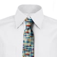 thumbnail image 2 of Modern Necktie, Colorful Low Poly Squares, Dress Tie, 3.7", Multicolor, by Ambesonne, 2 of 3