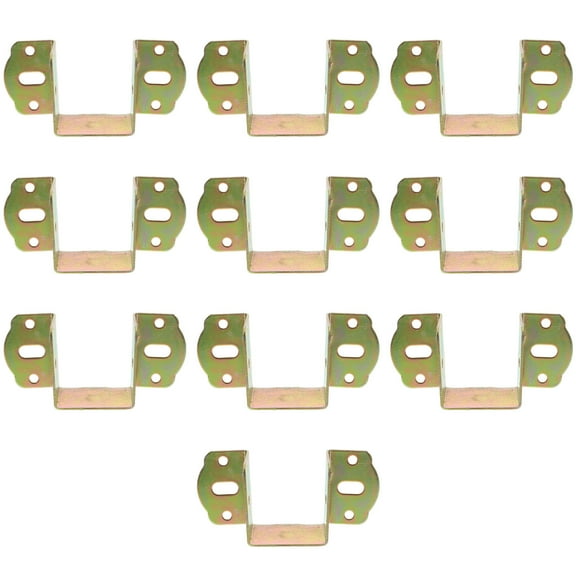 HOMEMAXS 10pcs Fence Bracket Galvanized Iron Brackets Wood Rail Support Bracket Fence Repair Kit