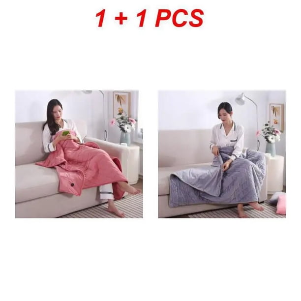 Manta eléctrica de 2 piezas, calentador más grueso, alimentado por Usb, calentador de cama de invierno, manta de calefacción eléctrica, calentador corporal de invierno