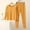 Yellow, variant on Viadha Plus Size Women Set Fashion Winter Velvet Solid Color Double-Sided Velvet Warm Round Neck and Long Sleeves Warm Clothes Sets