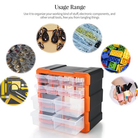 Drawer Parts Storage Box Multiple Compartments Slot Hardware Box