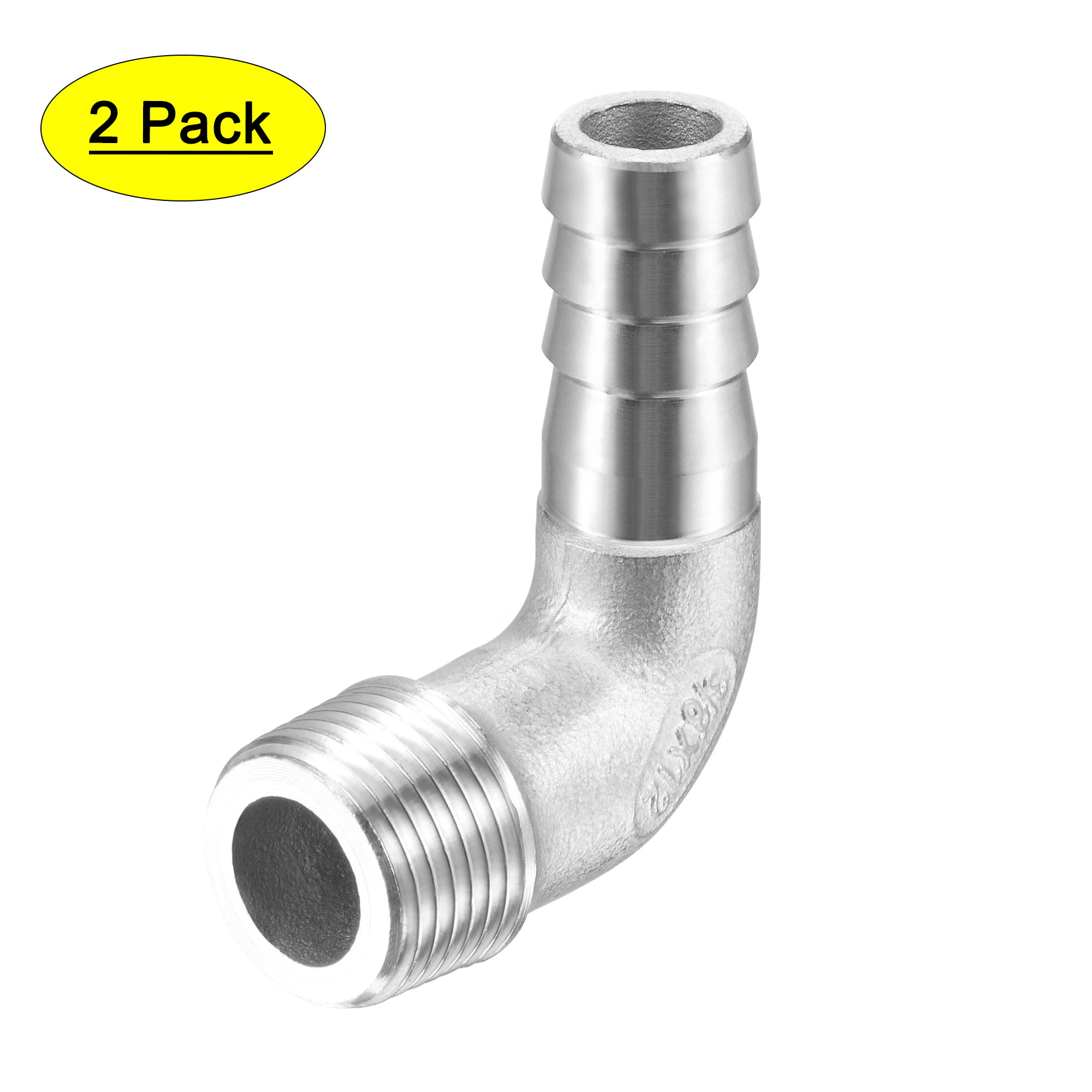 Stainless Steel Barbed Male Straight Hose Threaded Fitting Coupling Connector 