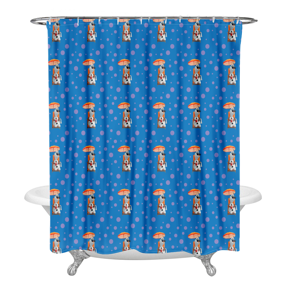 Fnyko Frozen Shower Curtain Set Cartoon Decorative Curtain with 12