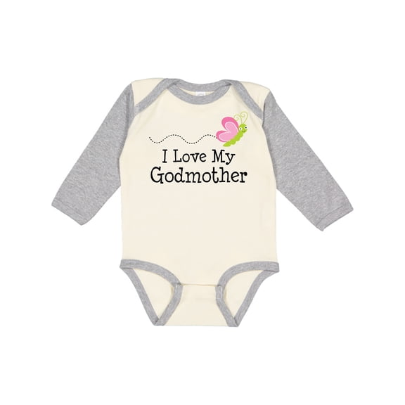 Inktastic I Love My Godmother Girls Long Sleeve Baby Bodysuit