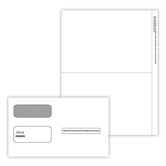 ComplyRight 2025 1099-MISC Tax Form Envelopes/Recipient Copy Only 3-Part 50/Pack (6112E)