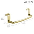 thumbnail image 3 of mDesign Steel Metal Over Cabinet Towel Rack Storage Organizer Bar - Soft Brass, 3 of 8