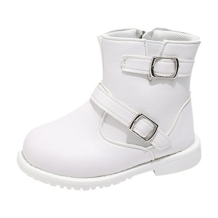 Huesdet Kids Girls Fashion Ankle Boots Boys And Girls Mesh Lace Shoes Fashion Mesh Lace Boots Non Slip Breathable Boots(White 3-3.5 Years)