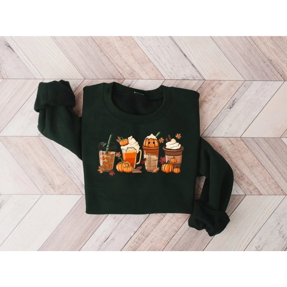 Women's Pumpkin Spice Fall Coffee Shirt, Fall Sweatshirt