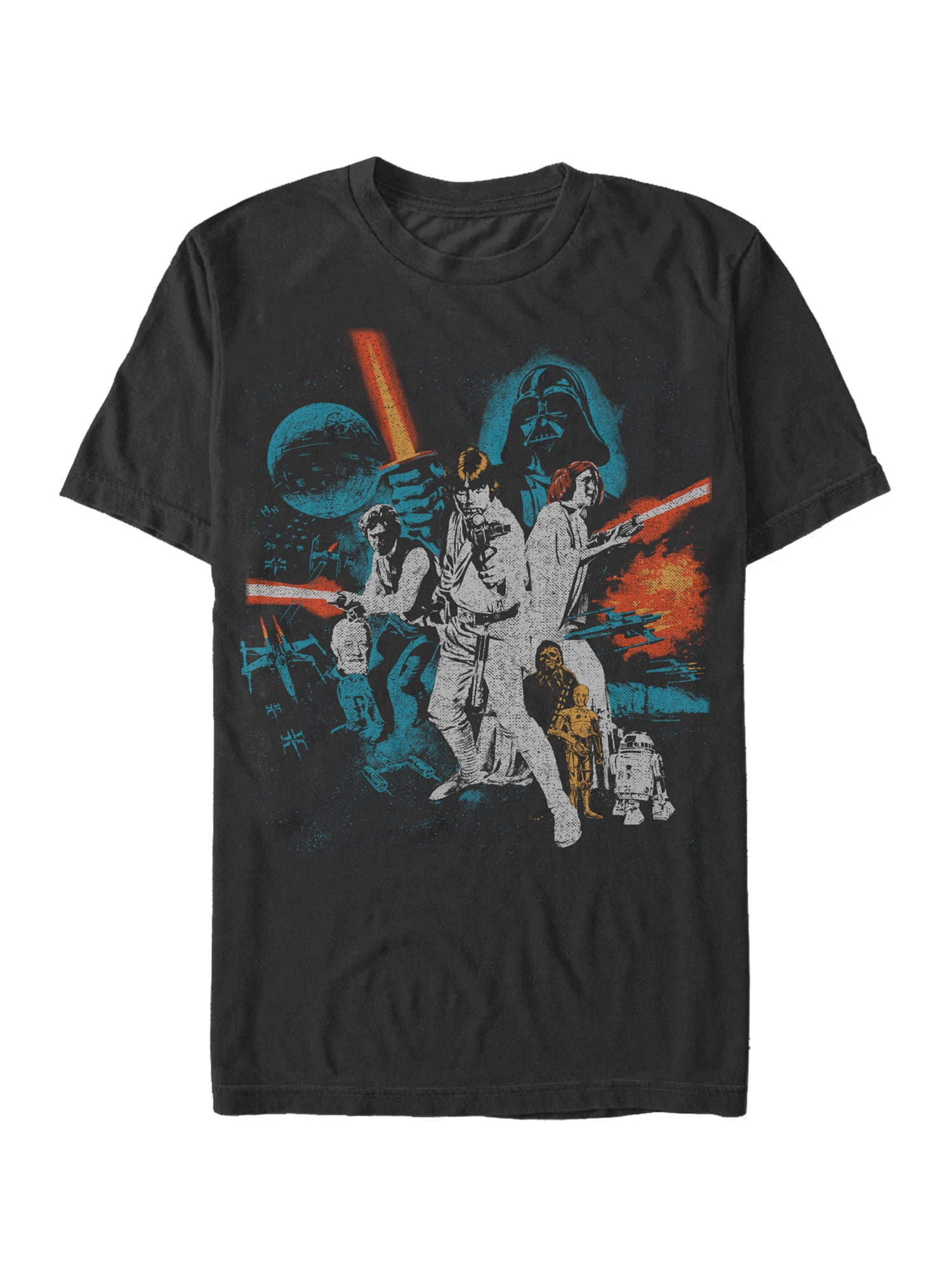 Star Wars Men’s Graphic Short Sleeve Tee, Original Trilogy Poster, Sizes S–3XL