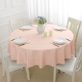 thumbnail image 2 of Romanstile Mantel Redondo Impermeable Resistente A Las Manchas Manteles Lavables Manteles De Poliéster Sin Arrugas Para Cocina Comedor Fiesta Boda Interior Y Exterior - Rosa Claro 70 Pulgadas, 2 of 5