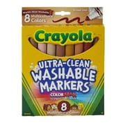 Crayola Washable Marker Set, 8-Colors, Broad, Skin Tones