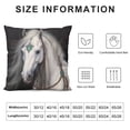 thumbnail image 5 of GOSMITH  Horse Pillow Case,Beautiful African White Horse Cushion Cover Square Standard Home Decorative for Men/Women White Gray, 5 of 5