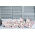 thumbnail image 6 of Ambesonne Retro Throw Pillow Cover 4 Pack, Miss Bunny Hoop Love, 16", Pale Pink White, 6 of 6