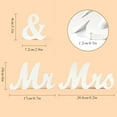 thumbnail image 4 of XY Fancy Wedding Signs Mr and Mrs Decorations, Small Wooden Freestanding Letters for Rustic Wedding, Table, Photo Props, Gift, White, 4 of 6
