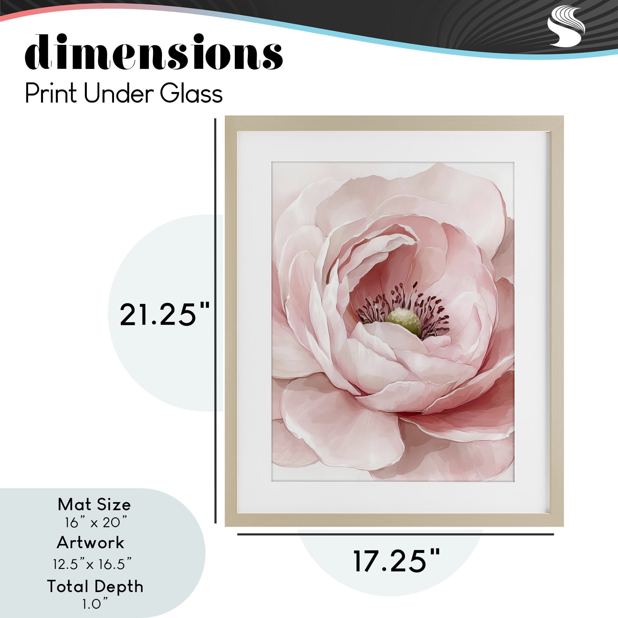 Fresh Rosy Close Up Petals Birch Framed Print Under Glass, design by Christine Simpson Art