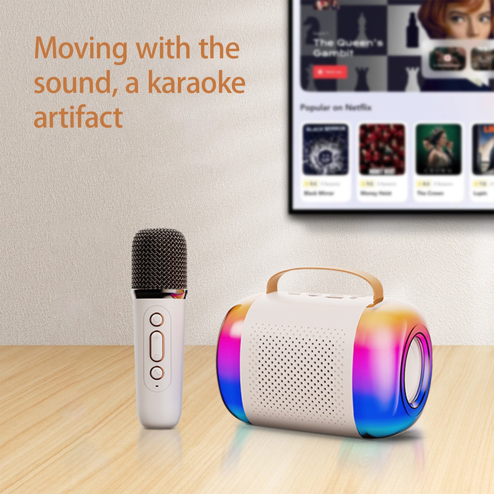 Hwkond Bluetooth Speaker Waterproof Private Bluetooth Speaker Home Wireless Karaoke Speaker Microphone Children's Outdoor Singing Small Home KTV On Clearance