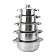 thumbnail image 1 of Stainless Steel Cookware Set, Multipurpose Stainless Steel Pot Set Rustproof Dishwasher Safe with Lids for Home, 1 of 7