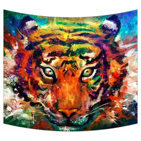 Ykcg Portrait Of Tiger Red Maple Tree Leaves Wall Hanging Tapestry Ykcg Portrait Of Tiger Red Maple Tree Leaves Wall Hanging Tapestry Art 51x60 Inches