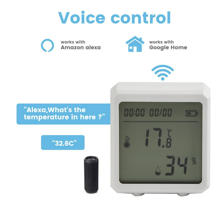WIFI Temperature And Humidity Monitor Wireless Temperature And Humidity  Sensor With TUYA APP Notification Reminder Zigbee Thermometer