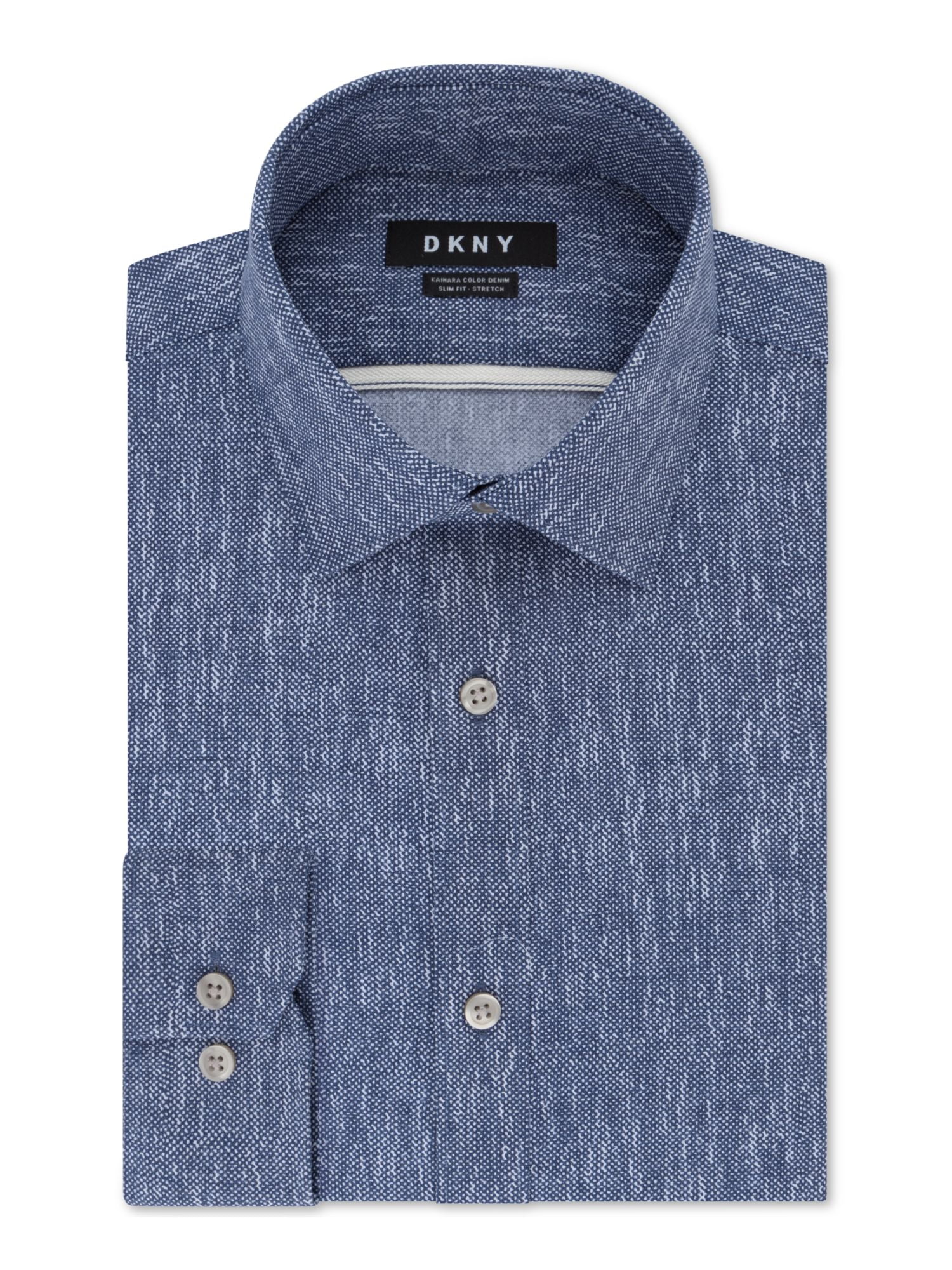 Blue Houndsiooth Colorful Men'S Dress Shirt