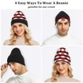 thumbnail image 7 of joogoo Checkered Grid-c2 Beanie Hats Cuffed Winter Warm Knit Thick Beanies, 7 of 7