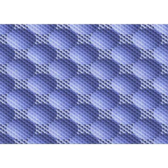 Ahgly Company Machine Washable Indoor Rectangle Transitional Denim Blue Area Rugs, 7' x 10'