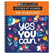 PUBLICATIONS INTERNATIONAL LTD; BRAIN GAMES; NEW SEASONS Brain Games - Sticker by Number Brain Games - Sticker by Number: Be Inspired - 2 Books in 1, (Spiral-Bound)