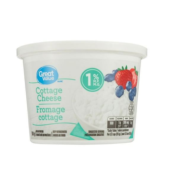 Great Value 1% Cottage Cheese, 500 g