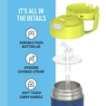 thumbnail image 6 of Thermos KidsStainless Steel Funtainer Water Bottle with Straw, Dishwasher Safe, Leak Proof, Space Frog, 14 oz, 6 of 15