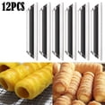 thumbnail image 3 of Toystoory Cannoli molde para pan de acero inoxidable Cannoli molde para pan tubo hogar panadería pastelería herramienta para hornear Herramientas y accesorios para hornear plata y 12 piezas, 3 of 6