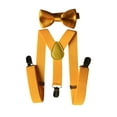thumbnail image 2 of Conjunto de tirantes y pajarita para hombre, tirantes ajustables, banda elástica, accesorios de ropa, tirantes de esmoquin, pantalones, tirantes para Naranja, 2 of 8