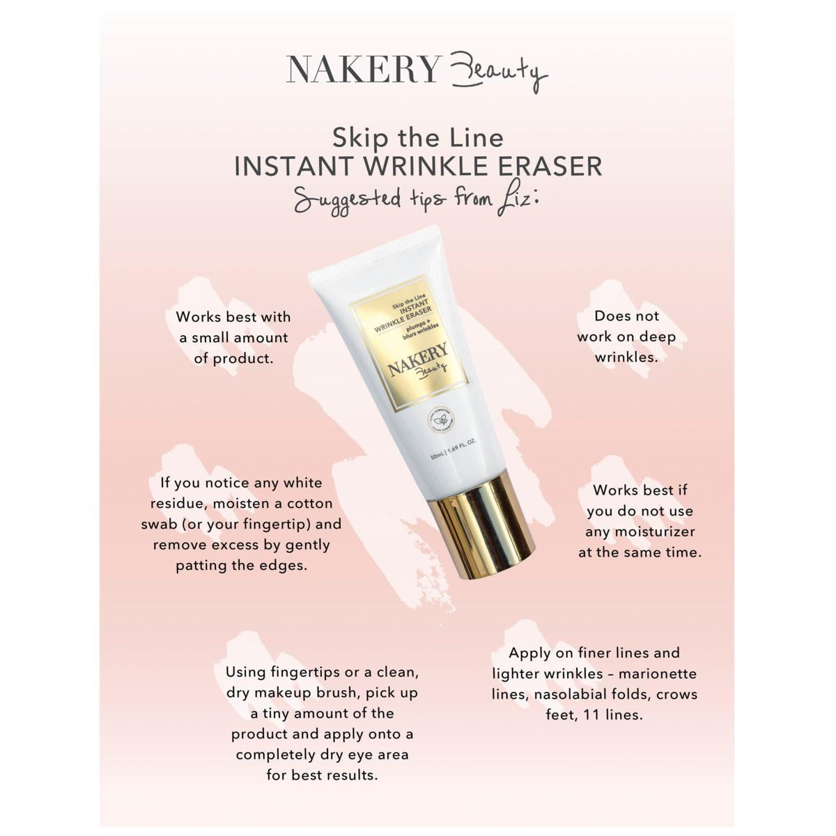 Nakery Beauty Skip the Line Instant Wrinkle Eraser (Plumps + Blurs) 1.69 fl oz