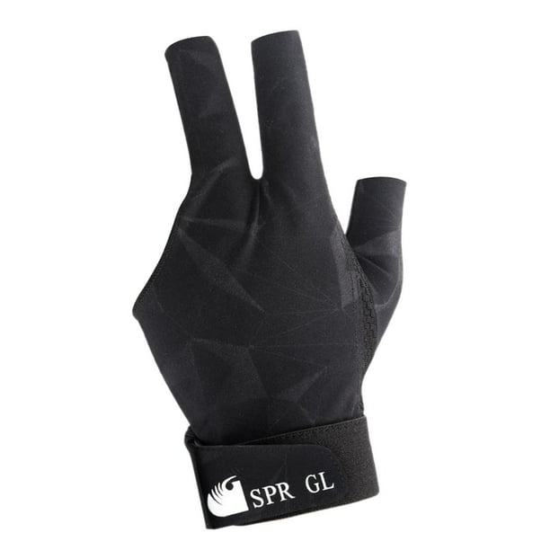 Guante de billar Colamx 3 dedos Mano Izquierda Negro